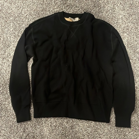 Everlane Sweaters - Everlane Wool Blend Ribbed Trim Crewneck Pullover Sweater black medium NWT